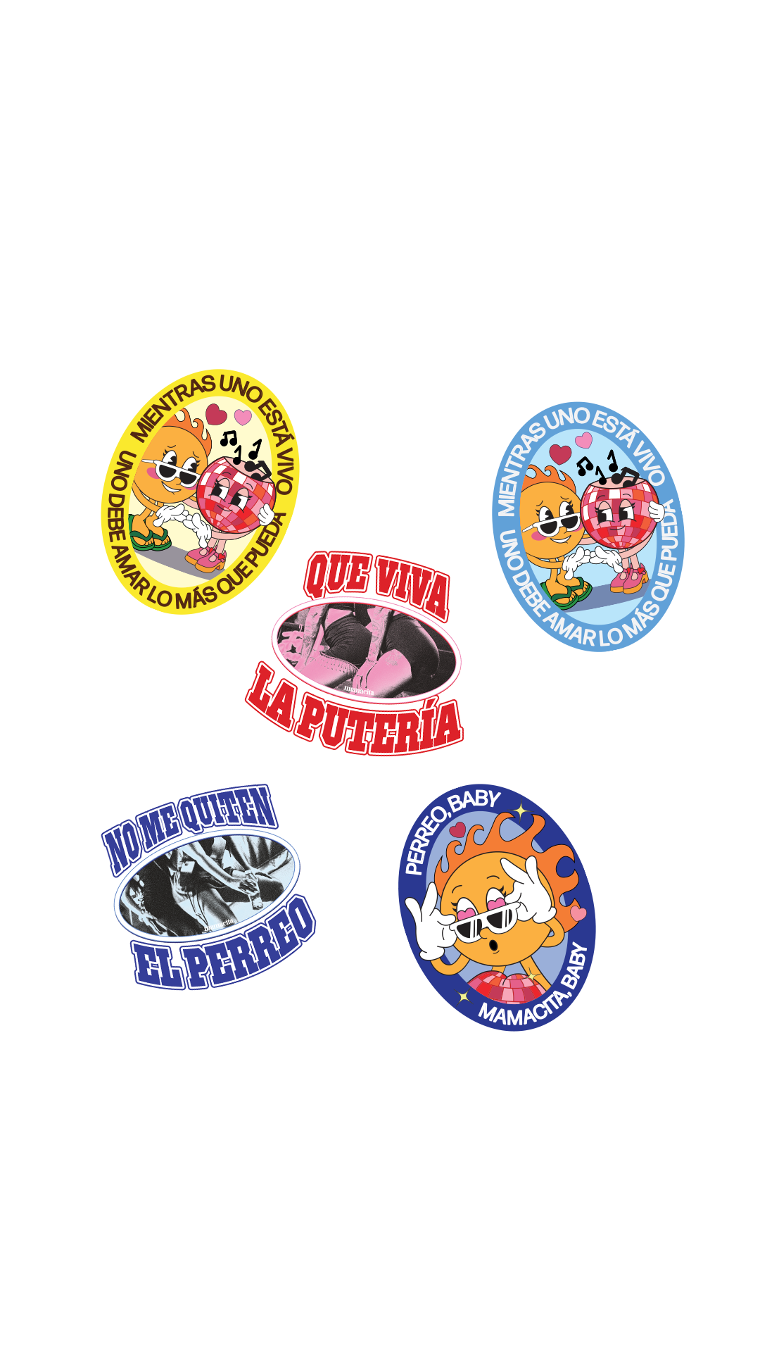 Pack de 5 stickers